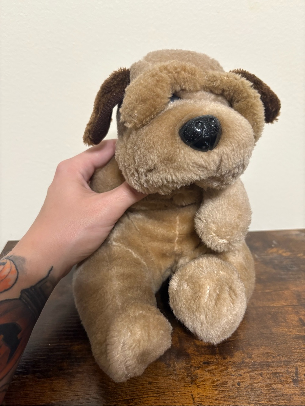 VTG 1986 Raffoler Wrinkles Plush stuffed puppy 10.5in
